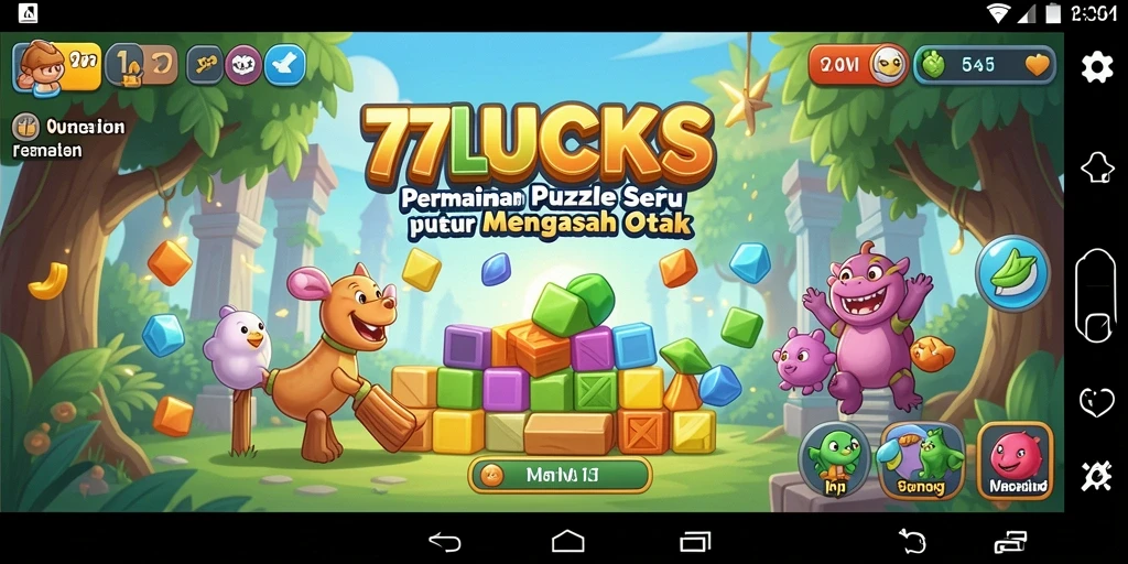 Tampilan gameplay menarik dari 77LUCKS yang menantang.