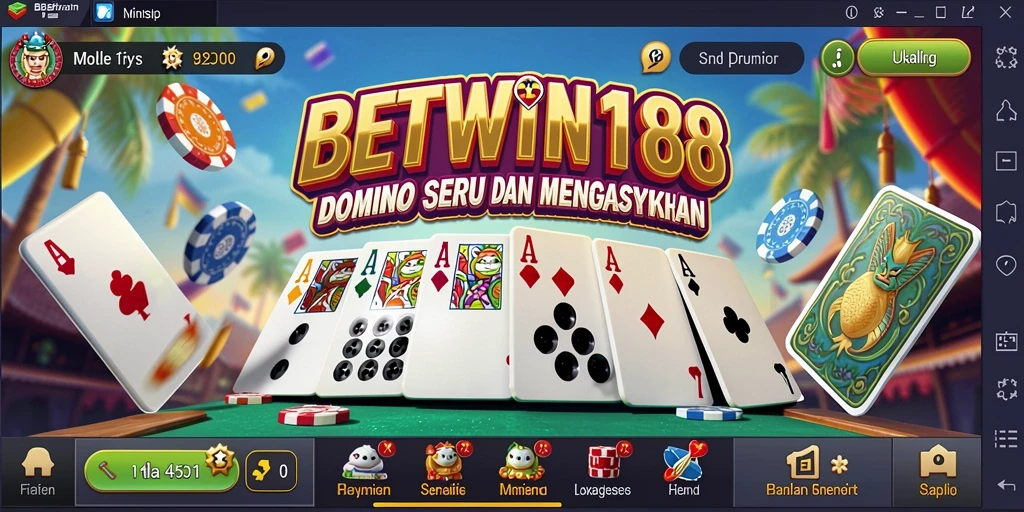 Tampilan menarik dari gameplay domino di BETWIN188.