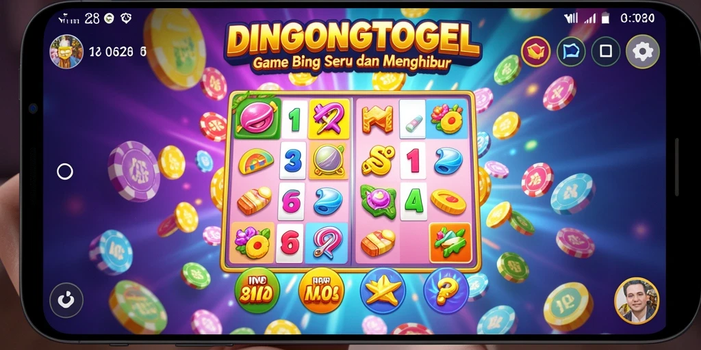 Screenshot DINGDONGTOGEL menampilkan gameplay Bingo yang seru.