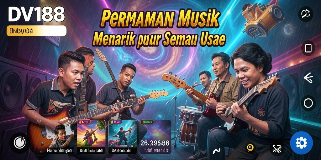Tampilan gameplay DV188 dengan berbagai lagu menarik dan tantangan seru.