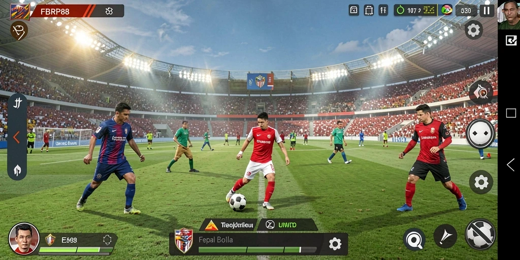 Gameplay menarik dalam FBRP88 dengan aksi sepak bola yang seru.