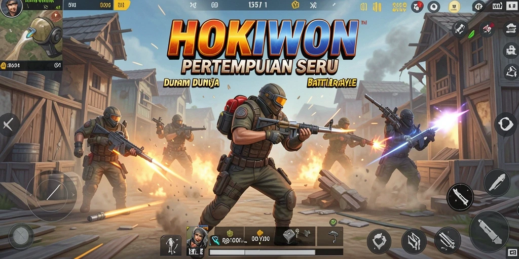 Gameplay menegangkan di arena HOKIWON dengan aksi pertempuran yang intens.