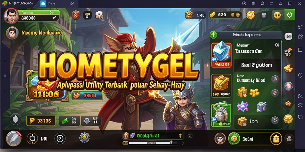 Tampilan utama aplikasi HOMETOGEL yang menampilkan antarmuka pengguna yang ramah.