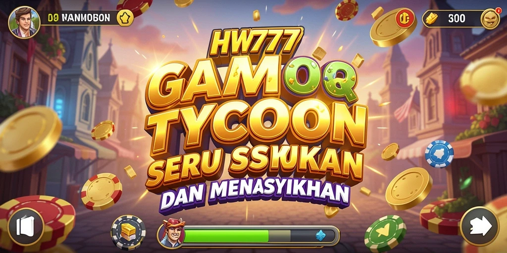 Tampilan gameplay menarik dari HW777 dengan berbagai fitur Tycoon.