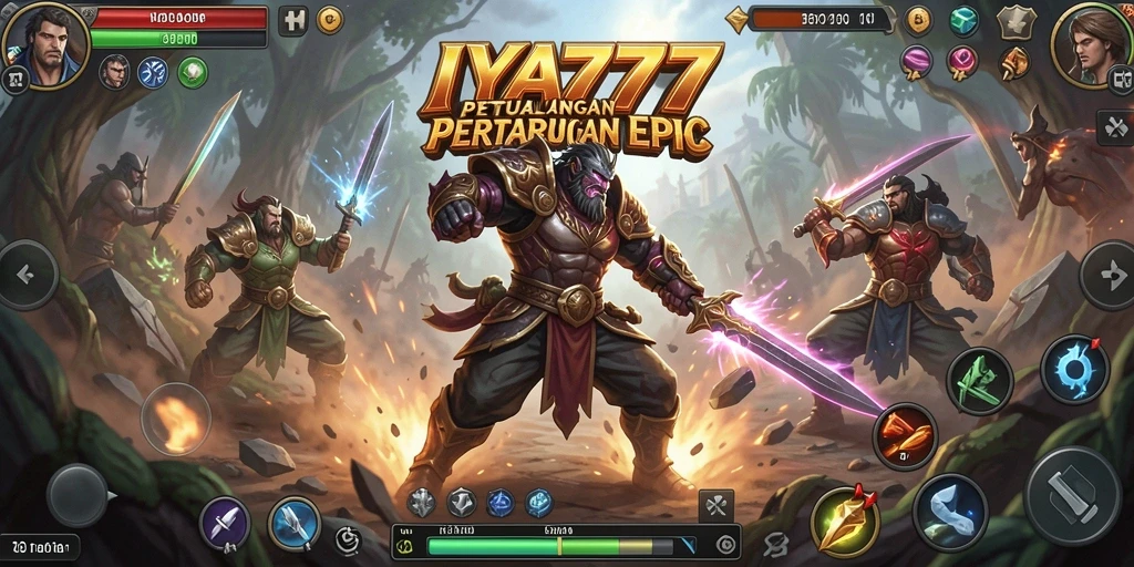 Tampilan seru gameplay pertarungan IYA777 yang intens.