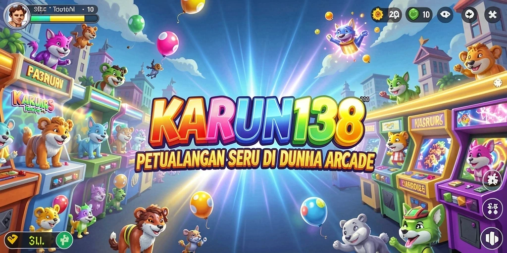 Menampilkan aksi seru saat bermain KARUN138 di level arcade.