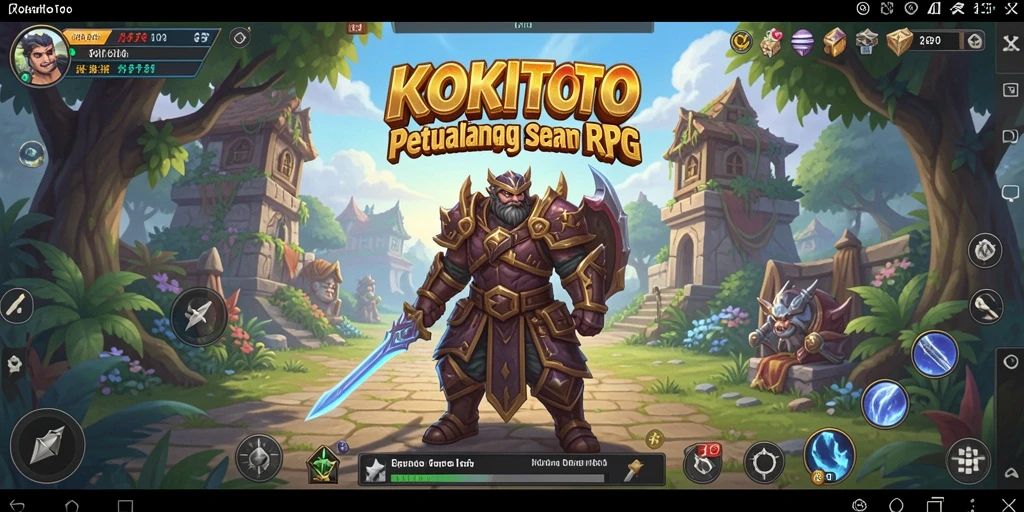 Tampilan menarik dari gameplay RPG KOKITOTO yang memikat.