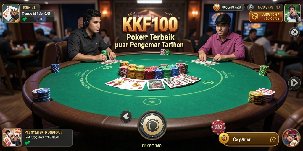 Tangkapan layar KPK100 menampilkan aksi seru permainan Poker.