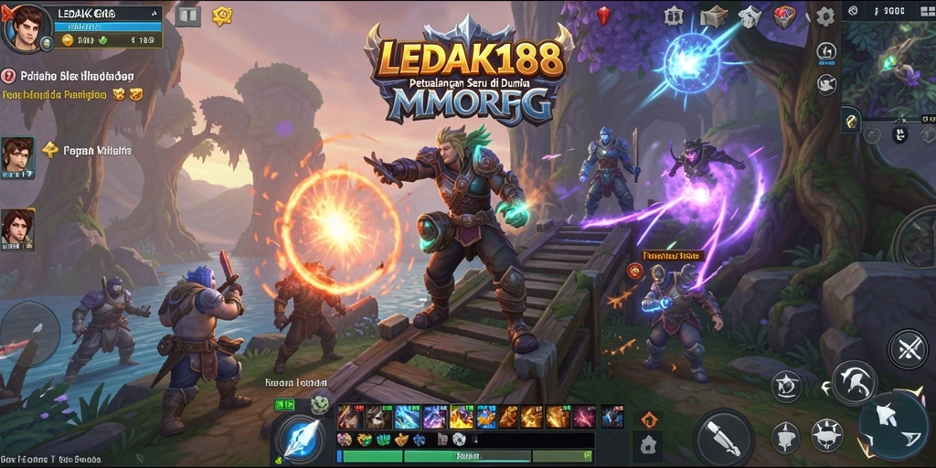Tampilan gameplay menakjubkan dari LEDAK188 dengan aksi MMORPG.