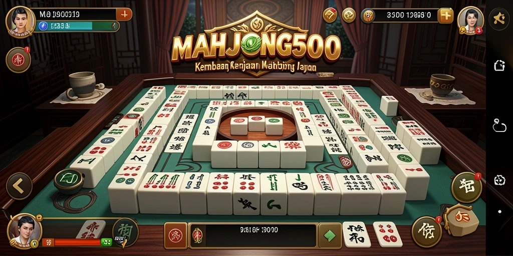 Screenshot utama MAHJONG500 dengan gameplay Tycoon yang menarik.