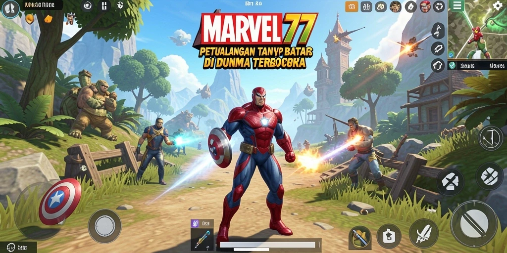 Tampilan gameplay yang menarik dari <strong>MARVEL77</strong> di dunia terbuka.