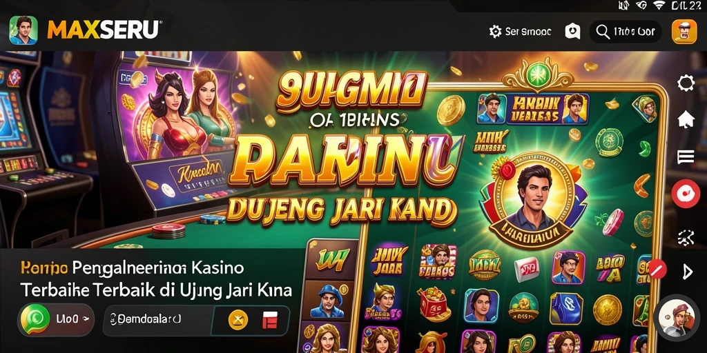 Tampilan gameplay menarik dari aplikasi MAXSERU dengan berbagai permainan kasino.