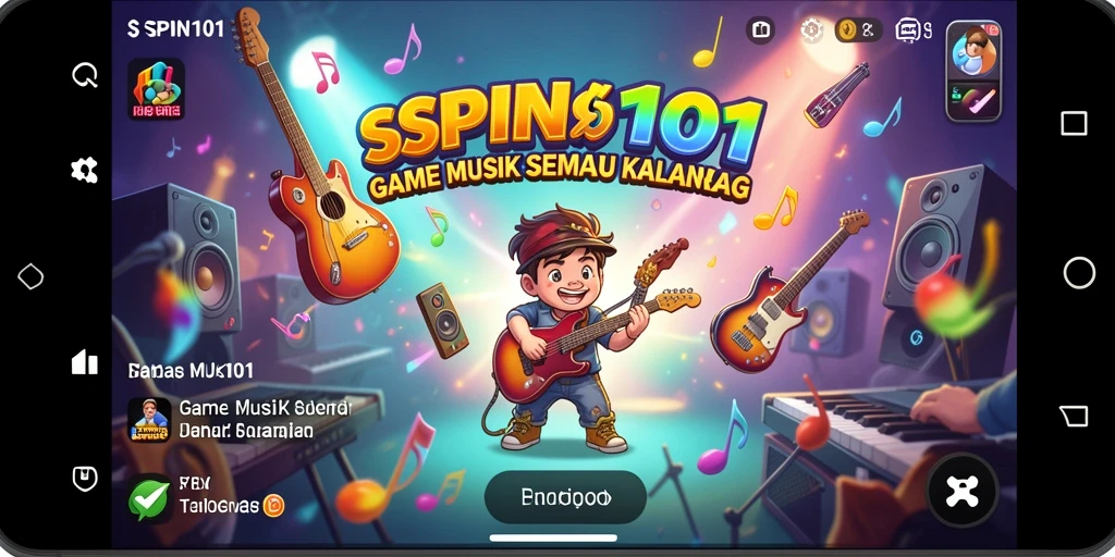 Screenshot gameplay SPIN101 menampilkan aksi seru dalam musik.