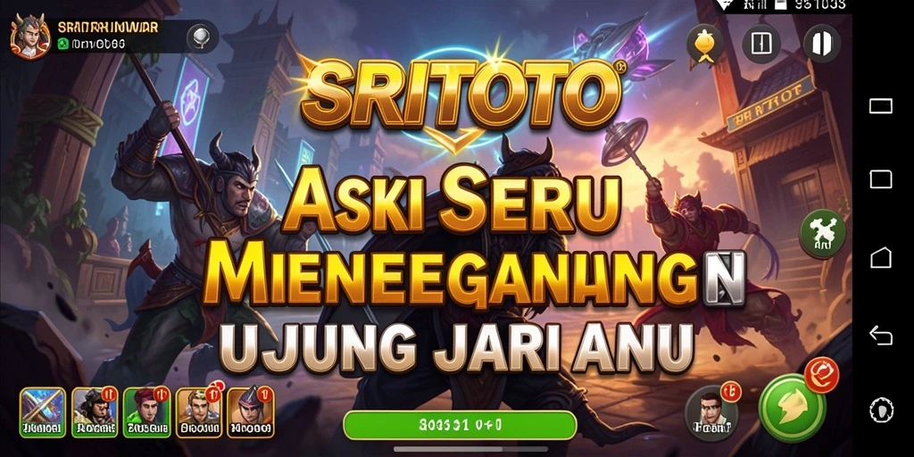 Tangkapan layar utama SRITOTO menampilkan aksi seru dalam pertempuran.