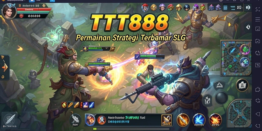 Screenshot menunjukkan aksi pertempuran mendebarkan di TTT888.