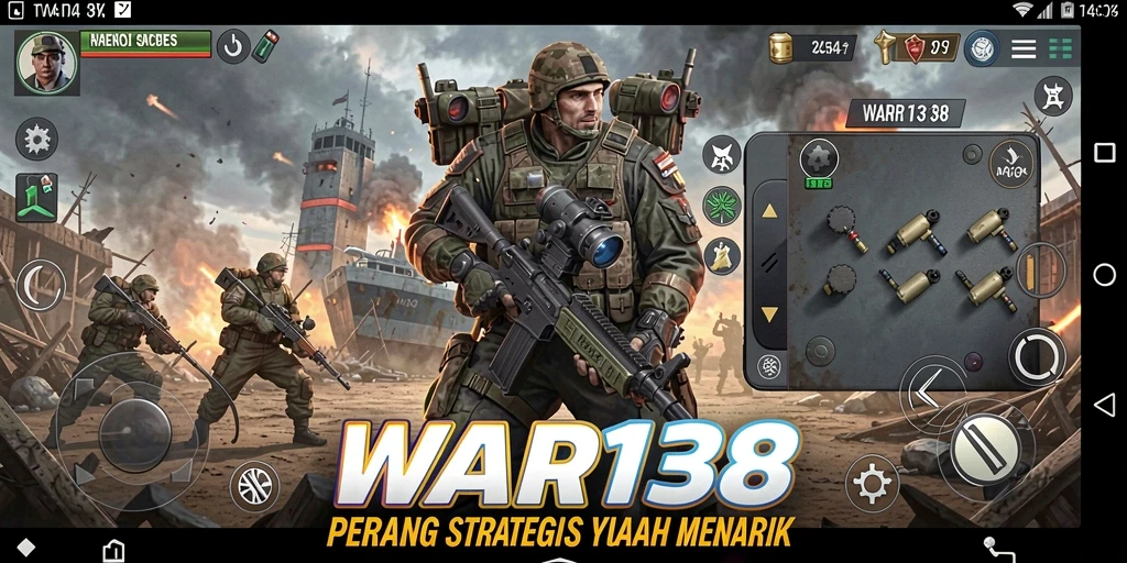 Screenshot gameplay WAR138 menampilkan aksi strategi yang mendebarkan.